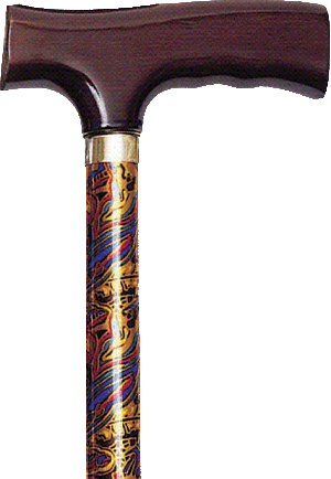 "Folding Travel Cane with Fritz Handle, Paisley, 33"" - 37"""