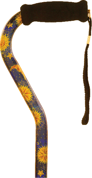 Offset Handle Cane, Celestial