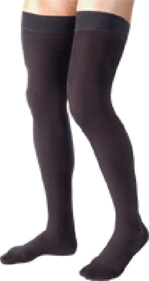 Jobst For Men Thigh, Medium, Black, 20-30 mm Hg