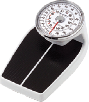 Professional Home Care Mechanical Floor Scale 400 lb Capacity (Raised Dial)