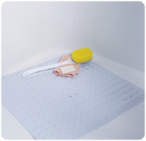 No-Skid, Cushioned Shower Mat With Drainage Holes