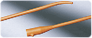 "Coude Tiemann Two-Eye Latex Catheter 20 Fr 16"""