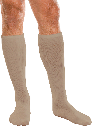 Core-Spun by Therafirm Moderate Support Socks, 20-30 mmHg Compression, Unisex, Khaki, XXL