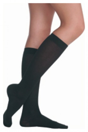 Soft,Knee High,20-30,Full Foot,Regular,Sz 5,Black