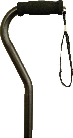 Offset Handle Cane, Black