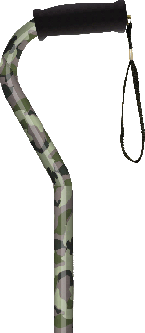 Offset Handle Cane, Camouflage