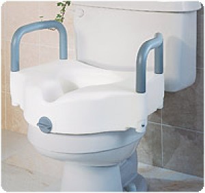 Elevated Toilet Seat with Handles 250 lbs.