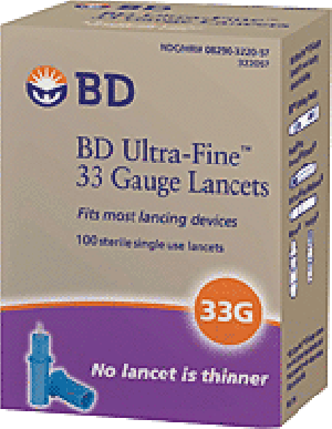 Ultra-Fine Lancet 33G (100 count)