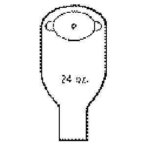 "1-Piece Post-Op Adult Drainable Pouch Cut-to-Fit Convex 1-3/16"" x 2-1/4"" Oval"