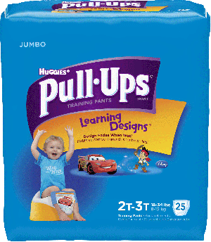PULL-UPS Learning Designs Training Pants, 2T-3T Boy, Jumbo Pack