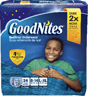 Goodnites Youth Pants for Boys Large/X-Large, Big Pack