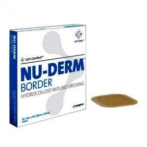 "Nu-Derm Standard Hydrocolloid Dressing, 4"" x 4"""