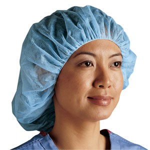 "Bouffant Cap, Spunbounded, Blue, 21"""