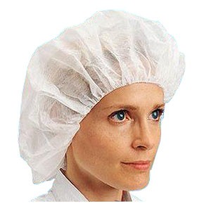 "Bouffant Cap, White, 21"""