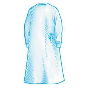 Unreinforced Sterile-Back Surgical Gown, Small/Medium