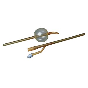 LUBRICATH Hematuria Coude 2-Way Latex Foley Catheter 22 Fr 30 cc