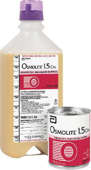 Osmolite 1.5 Cal High Protein High Cal Nutrition, Institutional, 1000 mL, Ready to Hang, Safety Scre