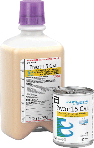 Pivot 1.5 Cal 1000 mL, Ready to Hang with Safety Screw Connector, Institutional