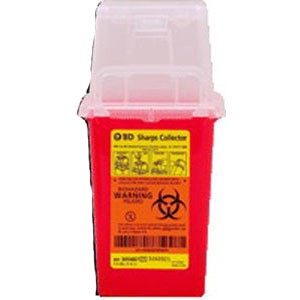 "1.5 Qt Nestable Sharps Container, 9"" X 4.5"" X 4"""