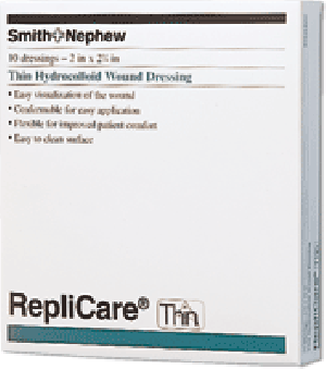 "Replicare Thin Hydrocolloid Dressing 2"" x 2-3/4"""