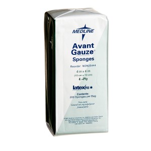 "Avant Non-Sterile Non-Woven Gauze Sponge 4"" x 4"", 4-Ply"