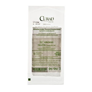 "CURAD Oil Emulsion Gauze 3"" x 8"" Sterile 3's"