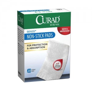 "Curad Non-Stick Adhesive Pad, 2"" x 3"""