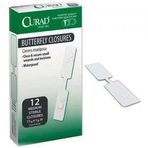 "Curad Butterfly Closure Adhesive Bandage, 3/8"" x 1-3/4"""