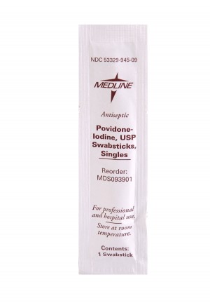 Povidone Iodine 10% USP Swabstick Singles