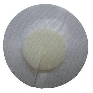 "Optifoam Foam Island Dressing with Fenestration 4"" Diameter Round"