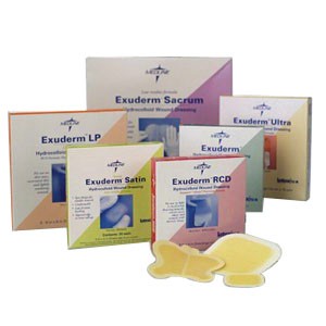 "Exuderm Regulated Colloidal Dispersion Thin Hydrocolloid Dressing 6"" x 6"""