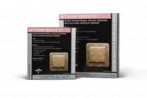 "Optifoam Gentle Ag+ Dressing 4"" x 4"""