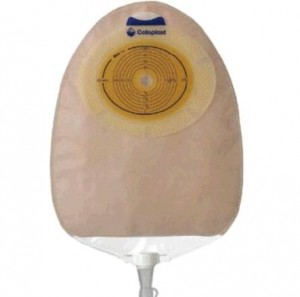 "Sensura 1-Piece Multi-Chamber Urostomy Pouch Flat CTF 3/8"" - 3"", Transparent"