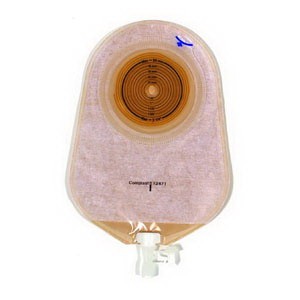 "Assura 1-Piece Non-Convex Extra-Extended Wear Urostomy Pouch Cut-to-Fit 3/8"" - 2-1/4"""