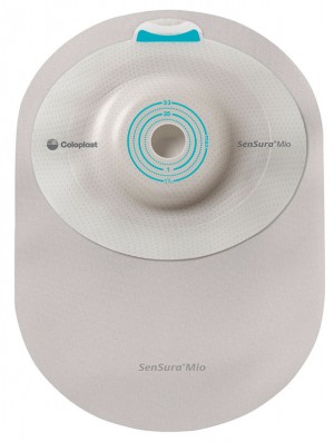 "Mio 1-Piece Closed Pouch, Soft Convex, Maxi, Opaque with Inspection Window, Pre-Cut, 1-1/4"""