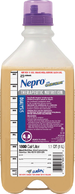 Nepro with Carb Steady, Ready to Hang, Safety Screw Connector, 1,000 mL, Institutional