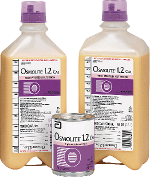 Osmolite 1.2 Cal High Protein Nutrition, Safety Screw Connector, Institutional, 1500 mL