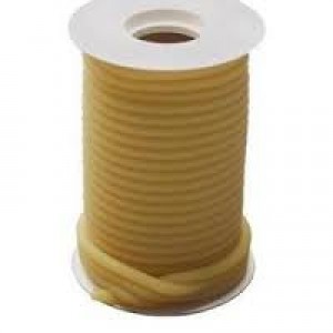 "Amber Latex Tubing,50 Ft Roll,Id 5/16"",Wall 1/16"""