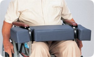 "Wheelchair Hugger Support Lap Cushion, Blue, 16"" X 20"""