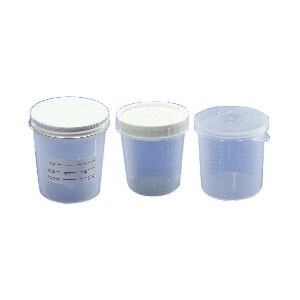 Sterile Graduated Container with Metal Screw-On Cap 6 oz.