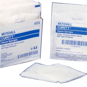 "Curity Sterile Gauze Sponge 4"" x 4"" 12 ply"