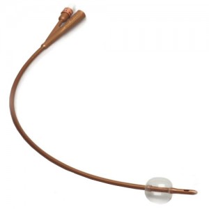 Dover 2-Way Silver-Coated Silicone Foley Catheter 20 Fr 5 cc