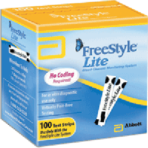 Freestyle Lite Blood Glucose Test Strip (100 count)