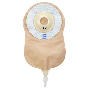 "UltraLite One Piece Urostomy Pouch with Skin Shield Barrier Convex, 1-5/8"" Opening Transparent"