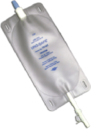 Uro-Safe Vinyl Leg Bag with Thumb Clamp, Medium 18 fl oz.