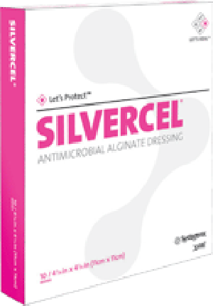 "Silvercel Antimicrobial Alginate Dressing 4-1/4"" x 4-1/4"""