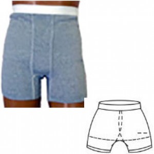 "OPTIONS Ladies' Brief with Built-In Barrier/Support, White, Dual Stoma, X-Large 10, Hips 45"" - 47"