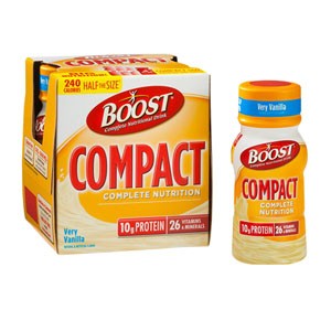BOOST Compact Complete Nutritional Drink 4 oz Bottle, Vanilla