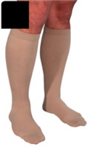 Select Comfort Men's Knee-High Compression Stockings L4, Black