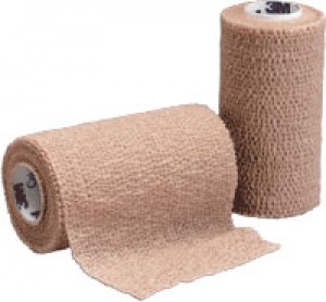 "Coban Sterile Self-Adherent Wrap 4"" x 5 yds., Tan"